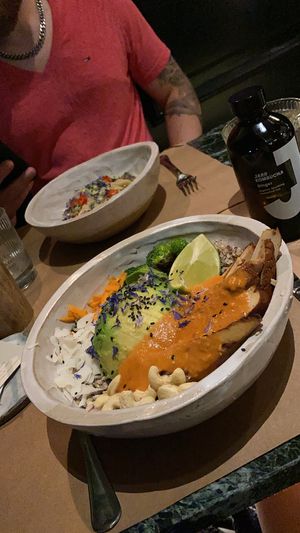 Protein bowl at Winners Vegan Restaurant in Athens