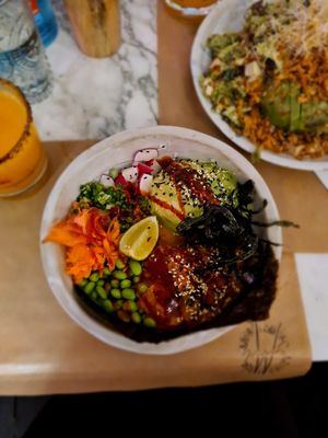 Watermelon Sushi Bowl at Winners Vegan Restaurant in Athens
