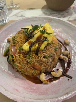 Indonesia bowl  at Winners Vegan Restaurant in Athens