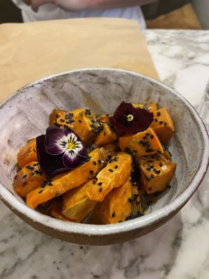 Sweet potato ‘fries'  at Winners Vegan Restaurant in Athens