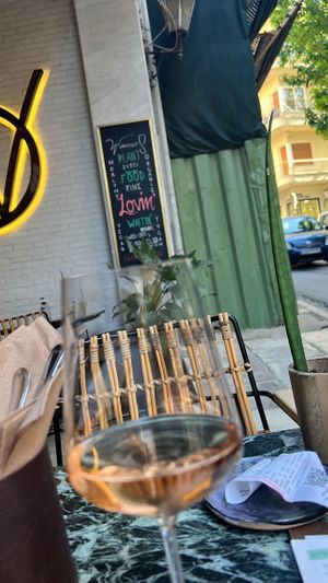 House rose  at Winners Vegan Restaurant in Athens