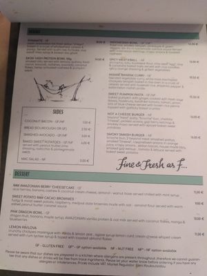 menu at Winners Vegan Restaurant in Athens