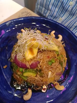 Indonesian bowl at Winners Vegan Restaurant in Athens