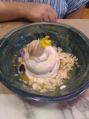 lemon meringue at Winners Vegan Restaurant in Athens