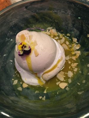 Lemon Pavlova  at Winners Vegan Restaurant in Athens