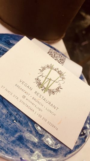   at Winners Vegan Restaurant in Athens