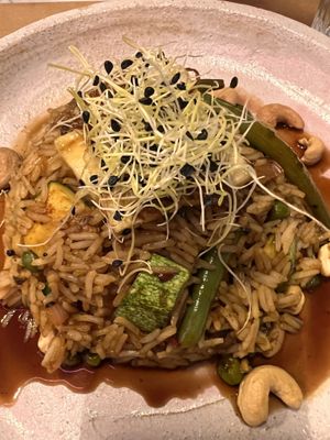 Indonesian bowl  at Winners Vegan Restaurant in Athens