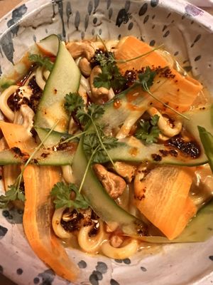 "Curried noodles", stupid name, but quite possibly the best vegan dish I've ever had!!  at Winners Vegan Restaurant in Athens