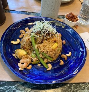 Indonesian bowl at Winners Vegan Restaurant in Athens