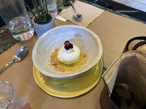 Dessert treat at Winners Vegan Restaurant in Athens