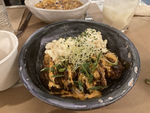 Dynamite bowl at Winners Vegan Restaurant in Athens