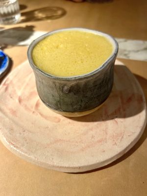 Golden latte  at Winners Vegan Restaurant in Athens