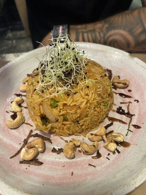 Indonesian bowl (would pass on this)  at Winners Vegan Restaurant in Athens