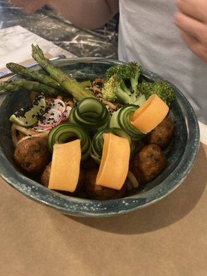 Meatballs  at Winners Vegan Restaurant in Athens