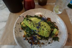 Don’t recall the name - avocado, kale and chickpeas (absolutely amazing)  at Winners Vegan Restaurant in Athens