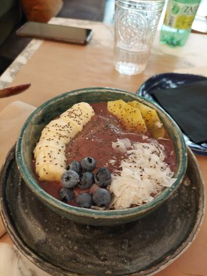 Acai bowl at Winners Vegan Restaurant in Athens