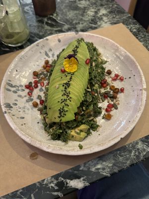 Kale saladd  at Winners Vegan Restaurant in Athens