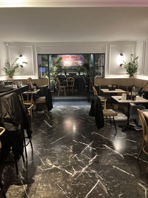 The indoor part of the restaurant   at Winners Vegan Restaurant in Athens