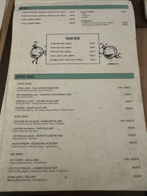 Drink Menu 2/2 at Winners Vegan Restaurant in Athens
