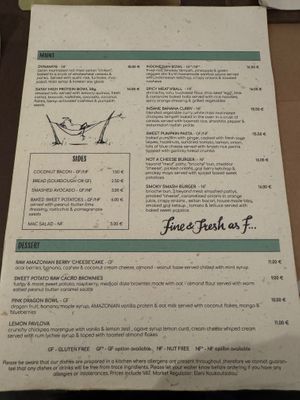 Food Menu 2/2 at Winners Vegan Restaurant in Athens