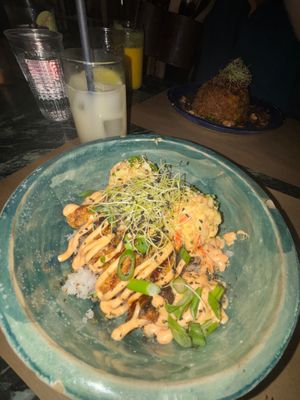 Dynamite bowl  at Winners Vegan Restaurant in Athens