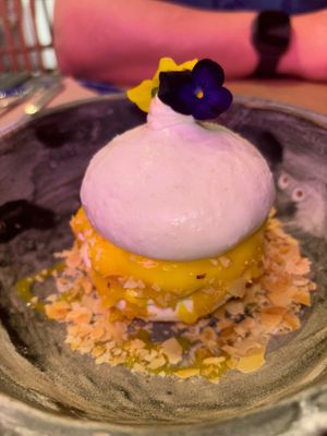 Lemon pavlova  at Winners Vegan Restaurant in Athens