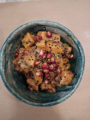 Sweet potatoes. at Winners Vegan Restaurant in Athens