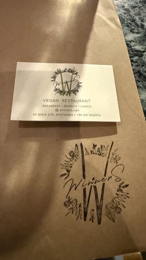   at Winners Vegan Restaurant in Athens