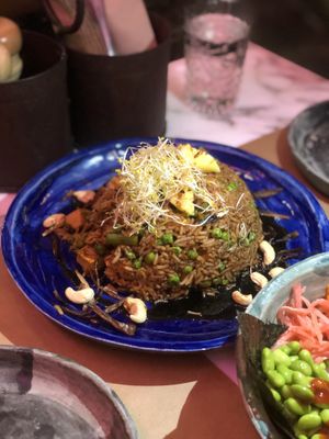 Indonesian Satay at Winners Vegan Restaurant in Athens