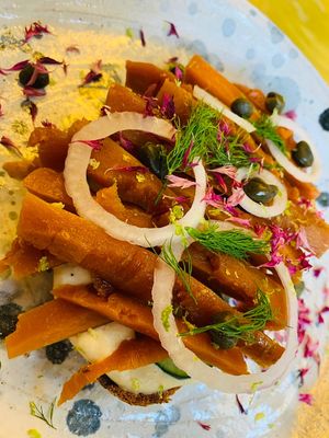 “Smoked Salmon” at Winners Vegan Restaurant in Athens