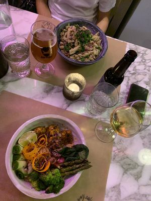 Diner  at Winners Vegan Restaurant in Athens