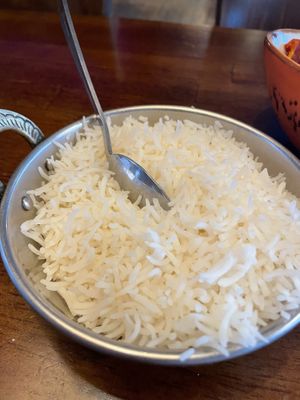 White rice at Mama Masala in Londonderry