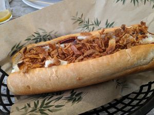 Hotdog at El Jardi in Mataro