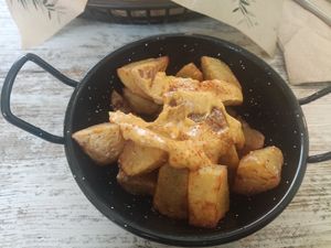 Patatas bravas at El Jardi in Mataro