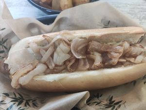 Rocky hotdog at El Jardi in Mataro