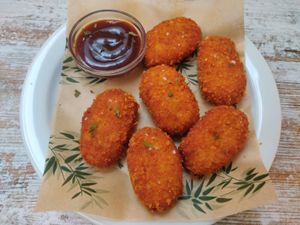 Cruixent de no-pollastre at El Jardi in Mataro