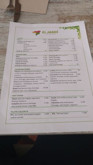 Carta actualizada 14-06-2020 at El Jardi in Mataro