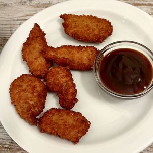 Heura nuggets at El Jardi in Mataro