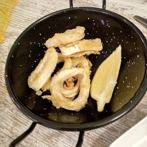 Vegan Calamari.  at El Jardi in Mataro