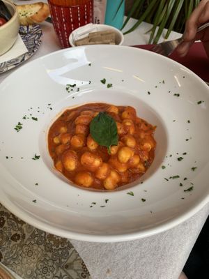 Gnocchi with red sauce  at Al Corner in Venice