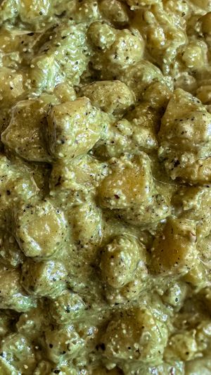 Gnocchi with basil pesto  at Al Corner in Venice