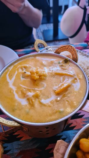 vegetable korma curry (vegetarian) at Curry Palace and Tandoor in Bruges