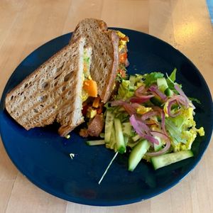 Scrambled Tofu Sandwich at Café Rebel Milo in Leipzig
