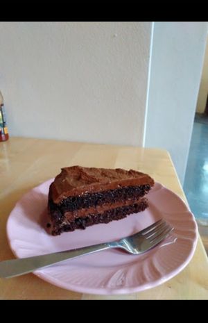 Orance-chocolate Cake at Café Rebel Milo in Leipzig