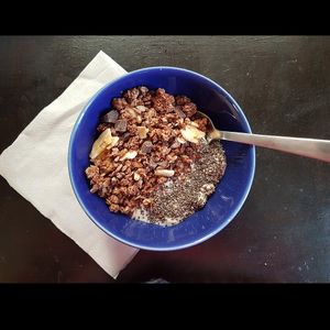 Homemade Chocolate Granola at Café Rebel Milo in Leipzig