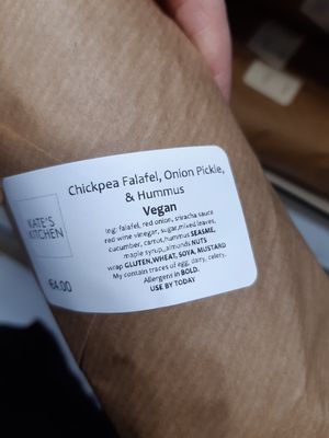Vegan wrap at Kate's Kitchen in Sligo