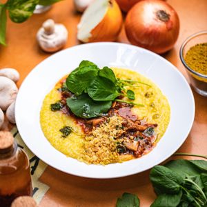 Quirera com ragu de cogumelo at Pratada  in Sao Paulo