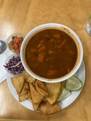 Vegan pazole!  🥰 at La Chaiteria in Tucson