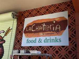 Exterior sign  at La Chaiteria in Tucson