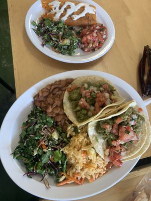 Cuban Tacos and tamale  at La Chaiteria in Tucson